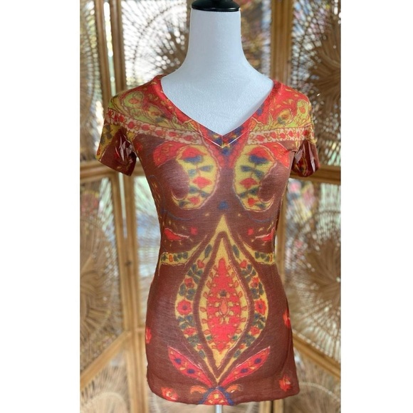 Freak Zoo Butterfly Studio Design Tie Dye Funky Artsy Colorful Abstract Tee - Picture 5 of 7